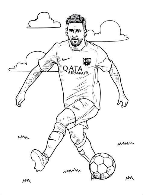 messi coloring pages free